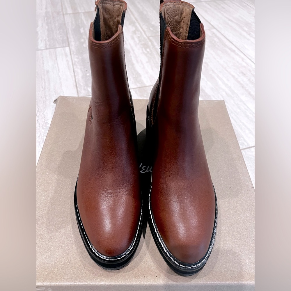 NEW Sz 6 Madewell Carina Platform Chelsea Boot Dried Maple